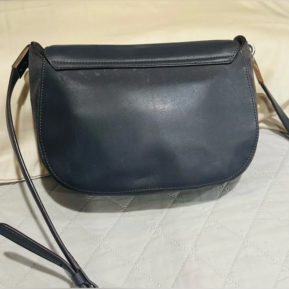 Ralph Lauren  Elegant Gray Leather Crossbody Bag - Picture 3 of 13